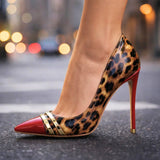 NATALIA MONROE TALONS À MOTIF LÉOPARD
