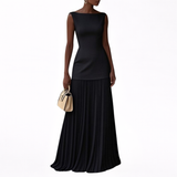 Celeste | Robe maxi plissée