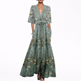 Valentina | Robe maxi élégante à décolleté profond