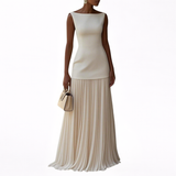 Celeste | Robe maxi plissée