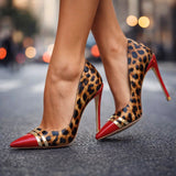 NATALIA MONROE TALONS À MOTIF LÉOPARD