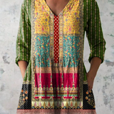 Emilie | Longue Blouse avec Col en V