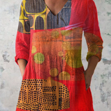 Lucie | Longue Blouse avec Décolleté en V