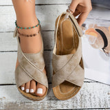 Sandales compensées confortables