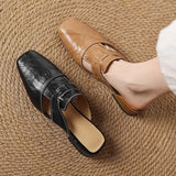 Mules en cuir véritable Avery