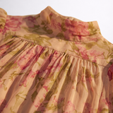 Rosario | Robe longue à fleurs en chiffon