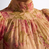 Rosario | Robe longue à fleurs en chiffon