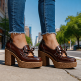 AVINA TALONS À PLATEFORME AVEC NŒUD