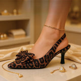 LILIAN talons à motif léopard