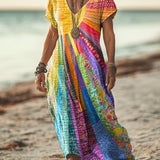 Robe bohème à motif soleil