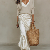 Elena | Robe satinée midi