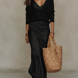 Elena | Robe satinée midi