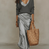Elena | Robe satinée midi