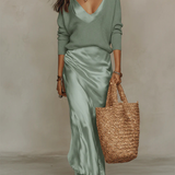 Elena | Robe satinée midi