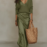 Elena | Robe satinée midi