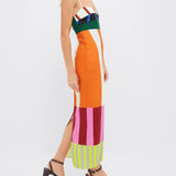 Paloma | Robe maxi colorée à rayures
