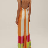 Paloma | Robe maxi colorée à rayures