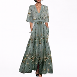 Alma | Robe longue élégante à fleurs
