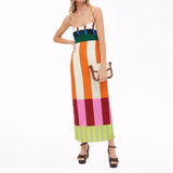 Paloma | Robe maxi colorée à rayures