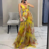 Giselle | Robe maxi envoûtante à imprimé floral