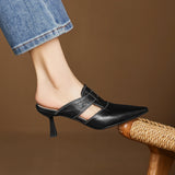 AUBREY MONROE TALONS EN CUIR VÉRITABLE