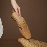 Mules en cuir véritable Avery