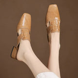 Mules en cuir véritable Avery