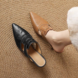 AUBREY MONROE TALONS EN CUIR VÉRITABLE