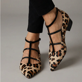 Bridget - Chaussures à talons et bride à motif léopard