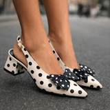 AMARA TALONS AVEC NŒUD À POIS