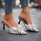 Talons Vivienne à nœud à pois