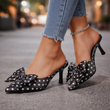 Talons Vivienne à nœud à pois