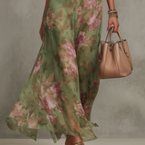 Livia | Robe maxi à col halter à motifs floraux