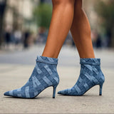 DANICA TALONS EN DENIM TISSÉ