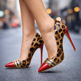 NATALIA MONROE TALONS À MOTIF LÉOPARD