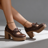 AVINA TALONS À PLATEFORME AVEC NŒUD