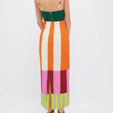 Paloma | Robe maxi colorée à rayures