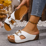Sandales slides chic à boucle