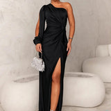 KATJA | Robe Maxi Glamour à Une Épaule