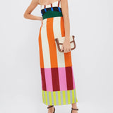 Paloma | Robe maxi colorée à rayures